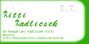 kitti kadlicsek business card